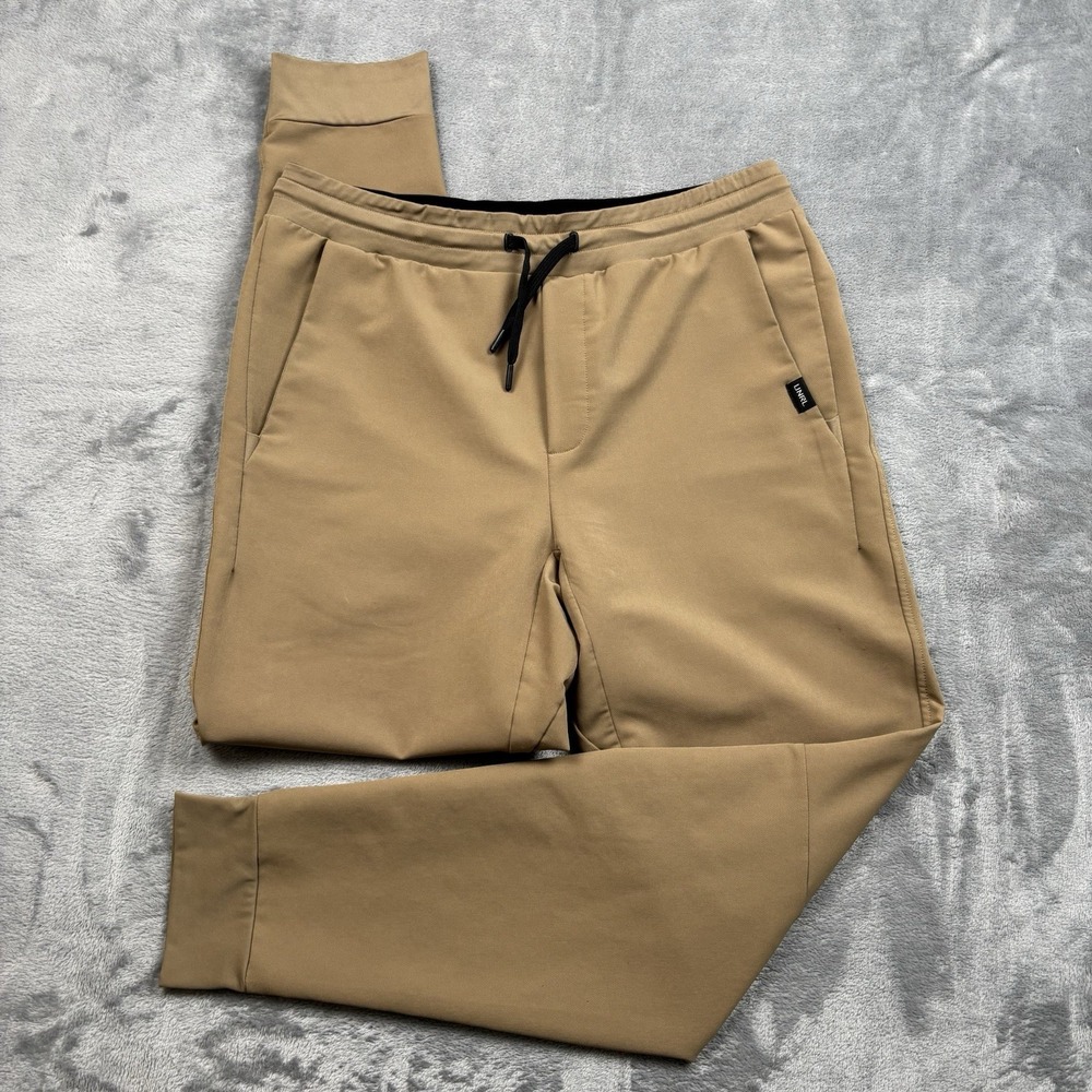 Unrl Pants Mens Medium Tan Apex Joggers Athletic Golf Stretch Performance